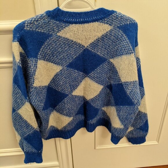 Sandro Paris women's blue mohair mix sweater size small - Picture 2 of 9